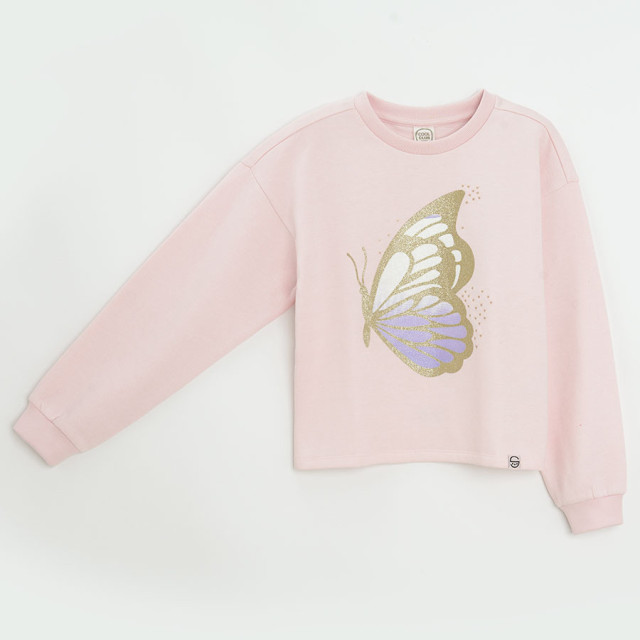 Блуза с дълъг ръкав, цвят: Розов