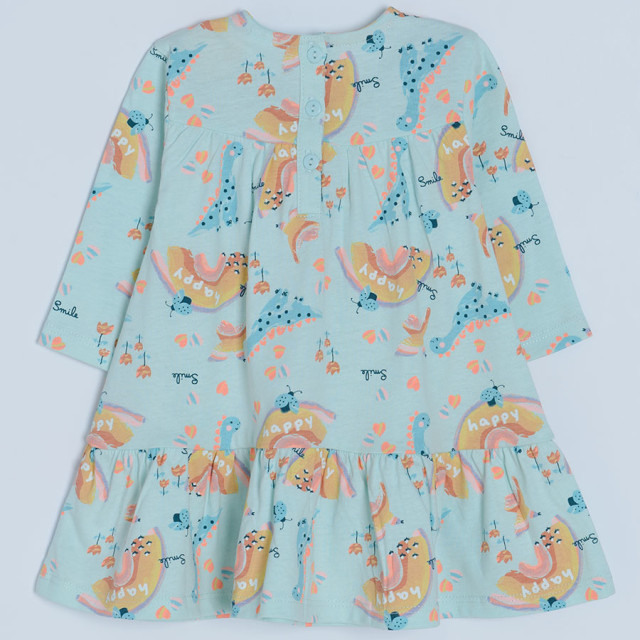 Рокля с дълъг ръкав, цвят: Ментов