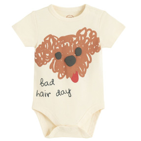 Боди с къс ръкав, цвят: Бял