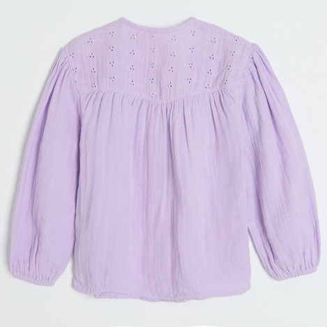 Риза с дълъг ръкав, цвят: Виолетов
