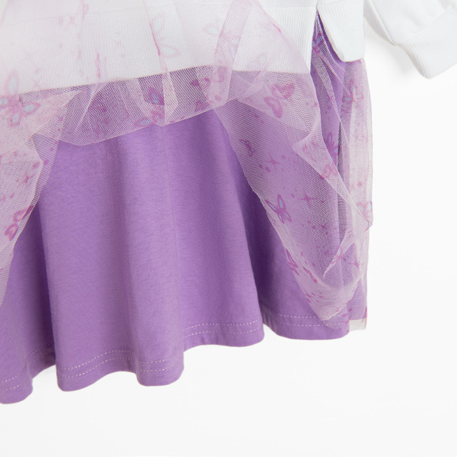 Рокля с дълъг ръкав LILO & STITCH, цвят: Бял