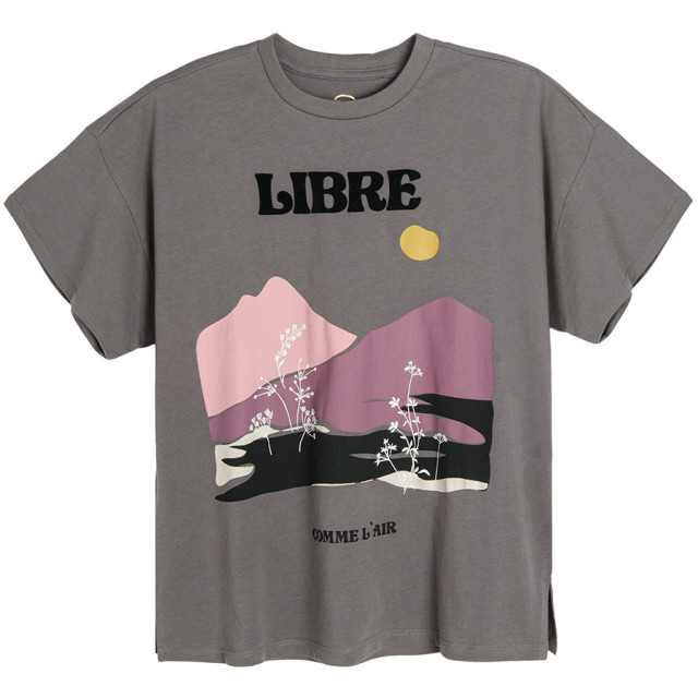 Тениска с къс ръкав, цвят: Графит