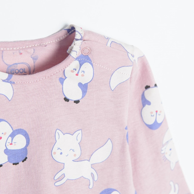 Рокля с дълъг ръкав, цвят: Светло виолетов