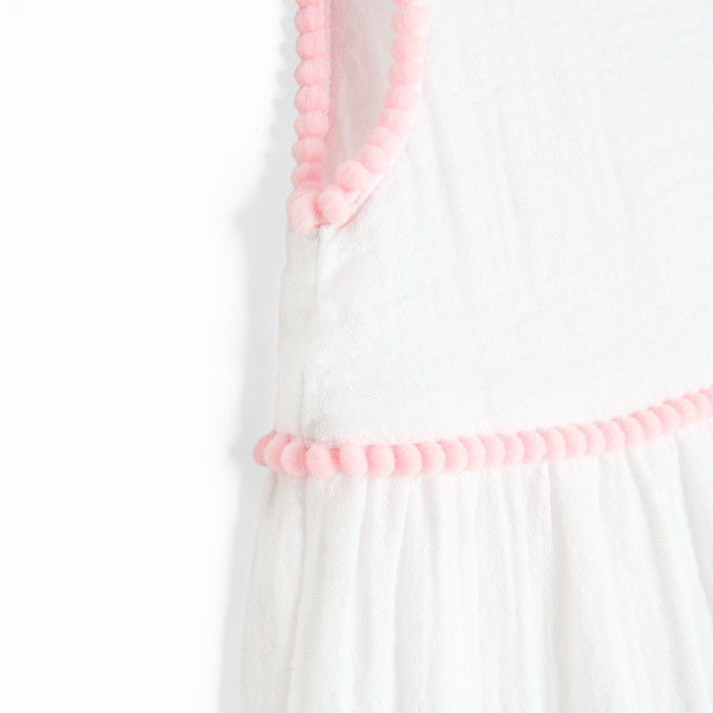 Рокля без ръкав, цвят: Бял