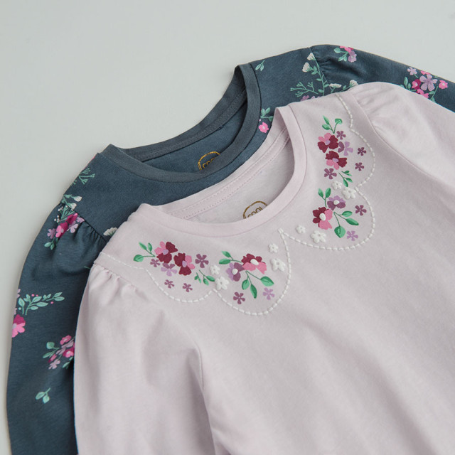 Блуза с дълъг ръкав 2бр., цвят: Микс