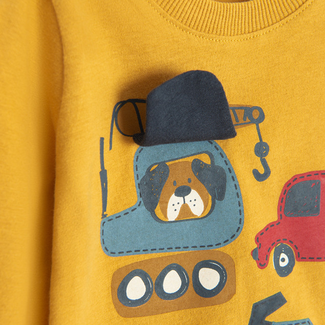 Блуза с дълъг ръкав, цвят: Жълт