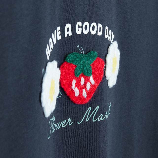 Тениска с къс ръкав, цвят: Син