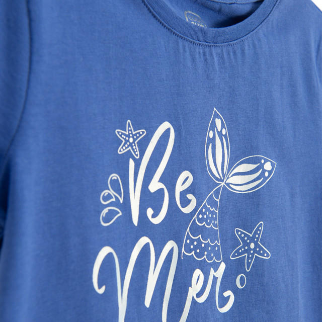 Тениска с къс ръкав, цвят: Син