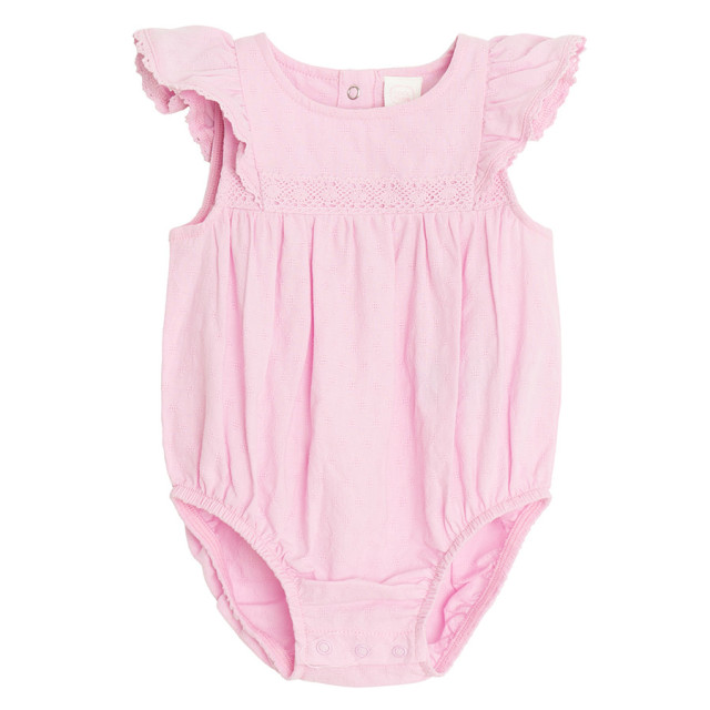 Боди с къс ръкав, цвят: Розов
