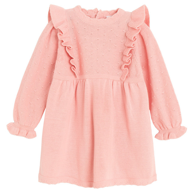 Рокля с дълъг ръкав, цвят: Розов