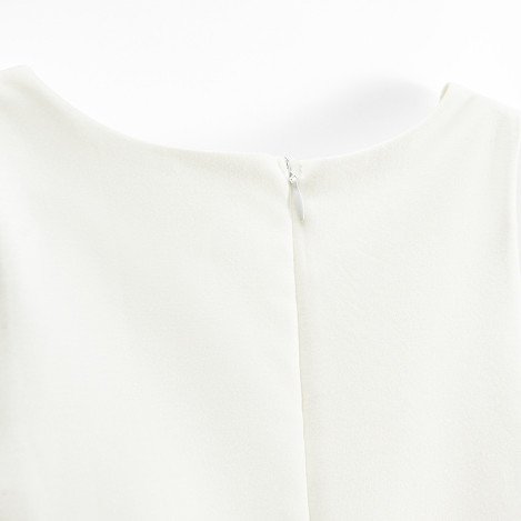 Рокля без ръкав, цвят: Бял