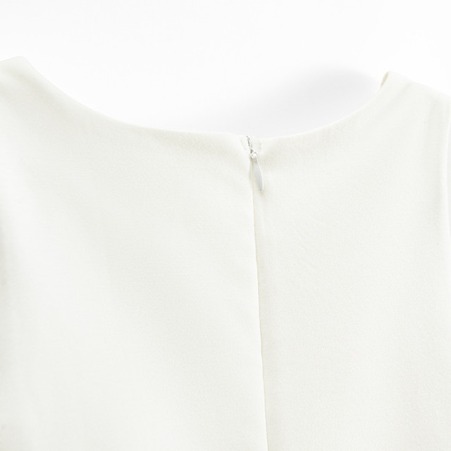 Рокля без ръкав, цвят: Бял