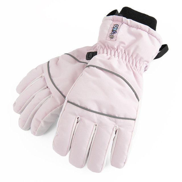 Ски ръкавици, цвят: Светло розов