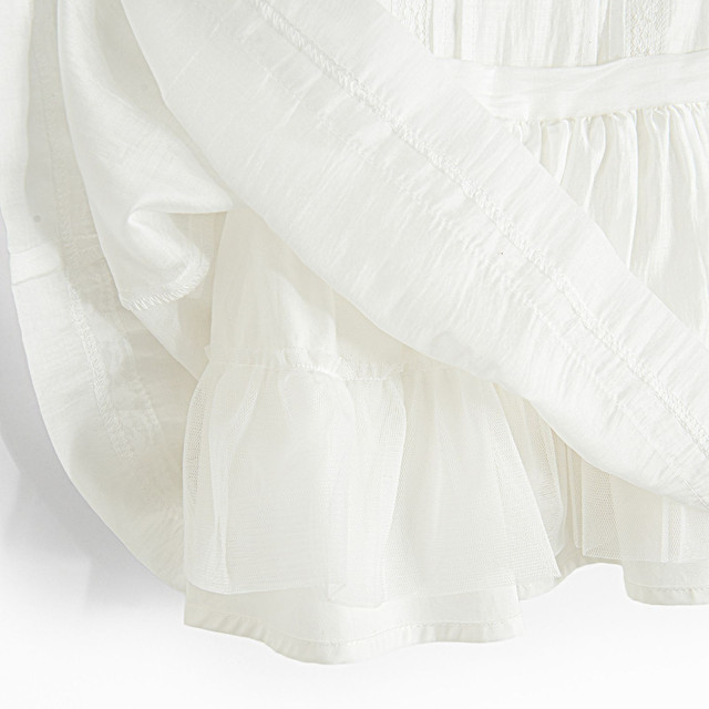 Рокля с къс ръкав, цвят: Бял