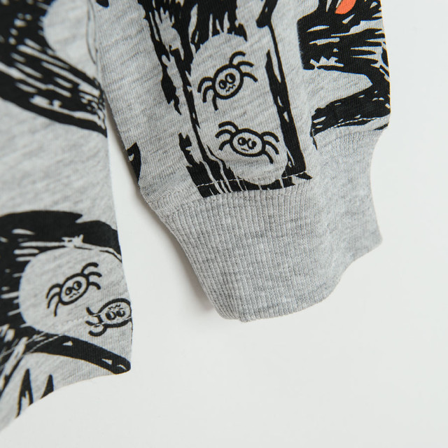 Блуза с дълъг ръкав, цвят: Сив меланж