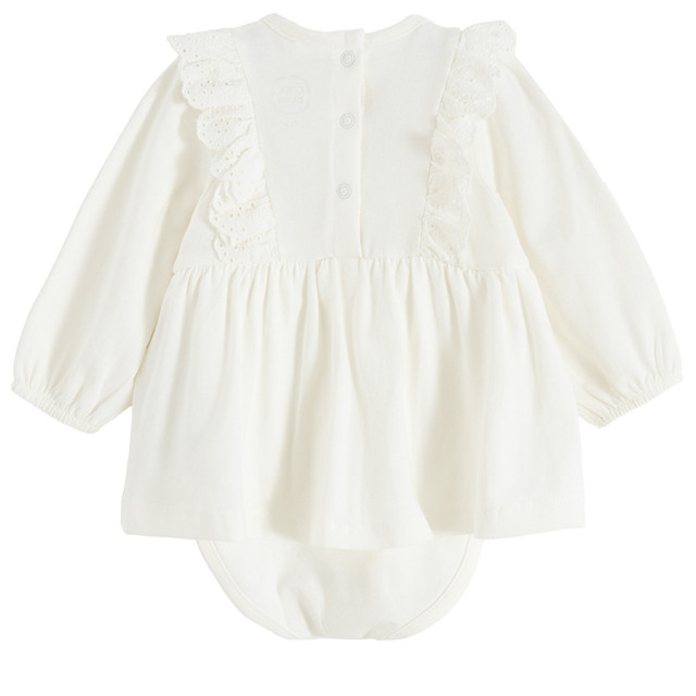 Боди с дълъг ръкав, цвят: Кремав