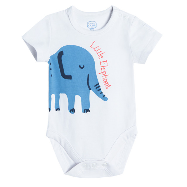 Боди с къс ръкав, цвят: Кремав