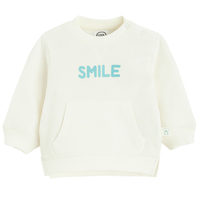 Блуза с дълъг ръкав, цвят: Кремав