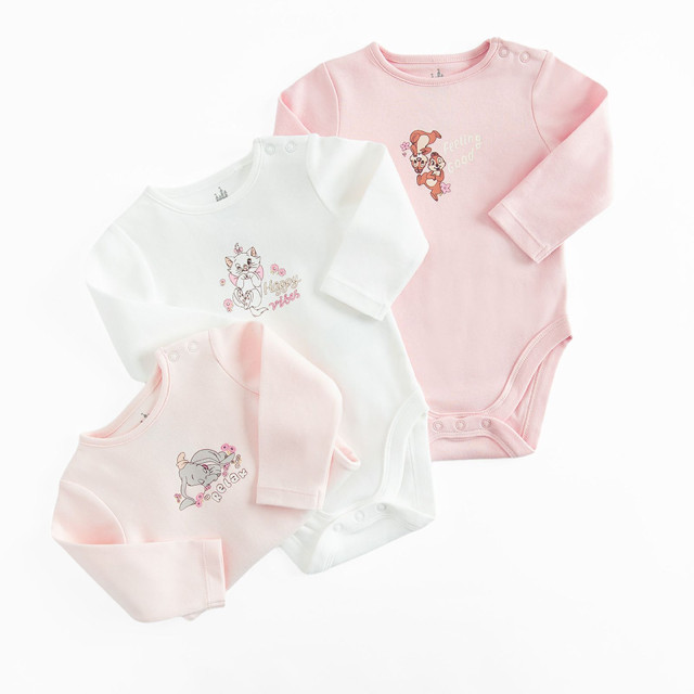 Боди с дълъг ръкав 3бр. DISNEY MIX, цвят: Микс