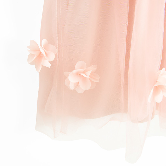 Рокля с къс ръкав, цвят: Розов