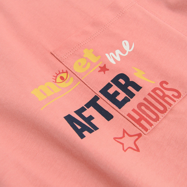 Тениска с къс ръкав, цвят: Розов