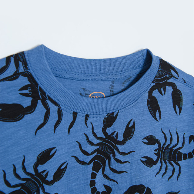 Тениска с къс ръкав, цвят: Син