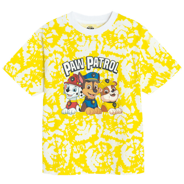 Тениска с къс ръкав PAW PATROL, цвят: Жълт