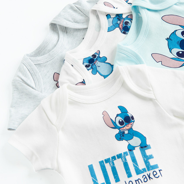 Боди с къс ръкав 4бр. LILO & STITCH, цвят: Микс