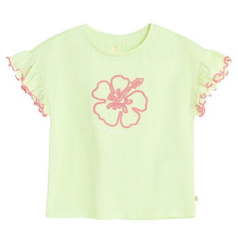 Блуза с къс ръкав, цвят: Жълт