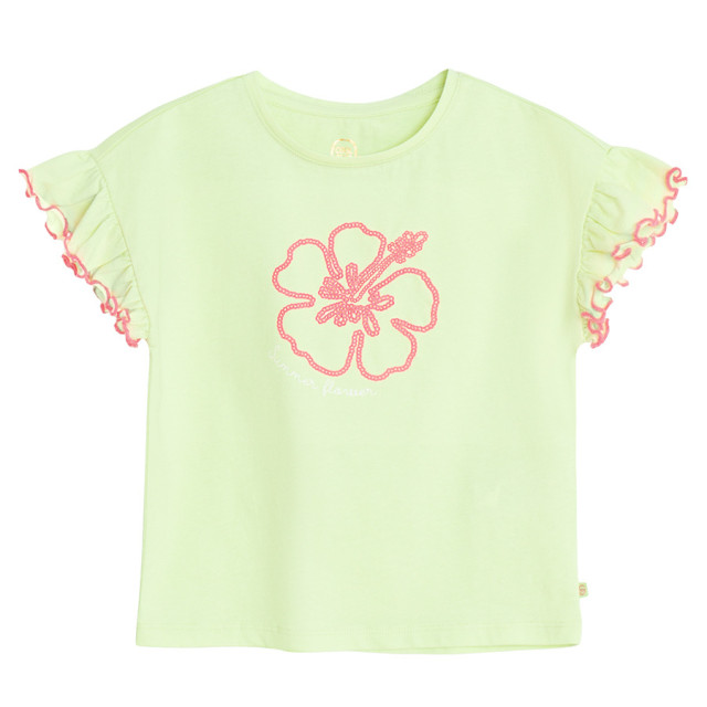 Блуза с къс ръкав, цвят: Жълт