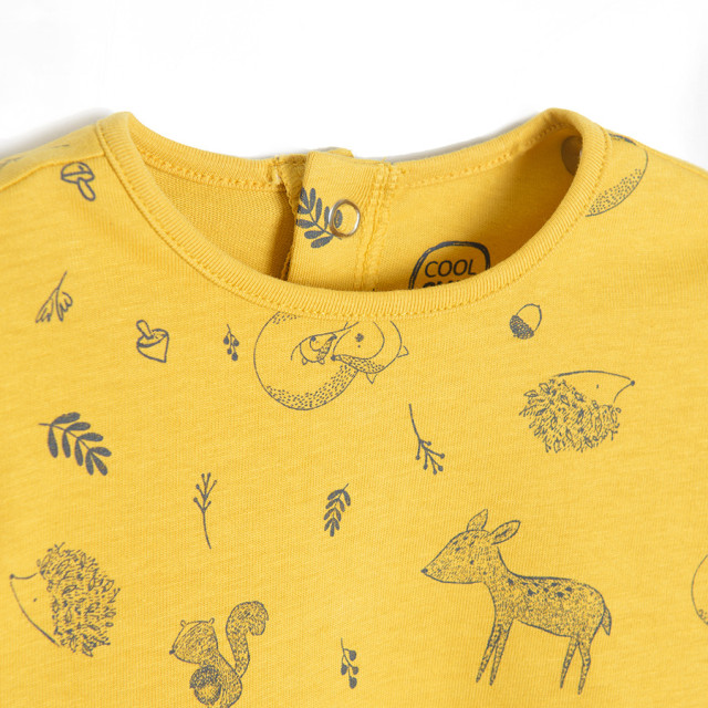 Рокля с дълъг ръкав, цвят: Жълт