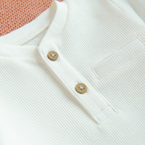 Боди с дълъг ръкав, цвят: Бял