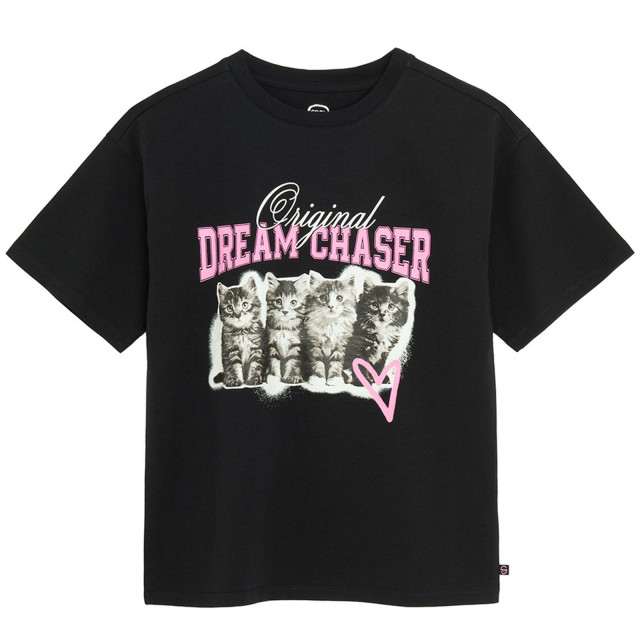 Тениска с къс ръкав, цвят: Черен