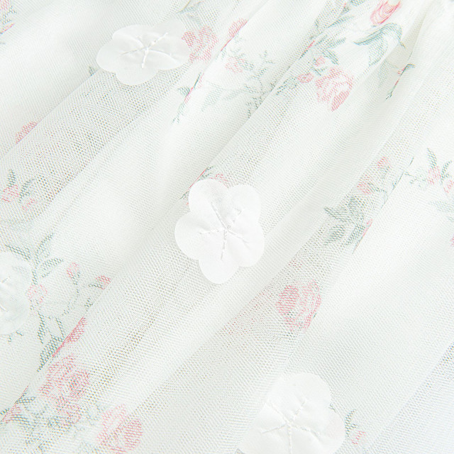 Рокля с къс ръкав, цвят: Бял