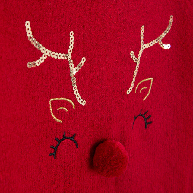 Пуловер, цвят: Червен