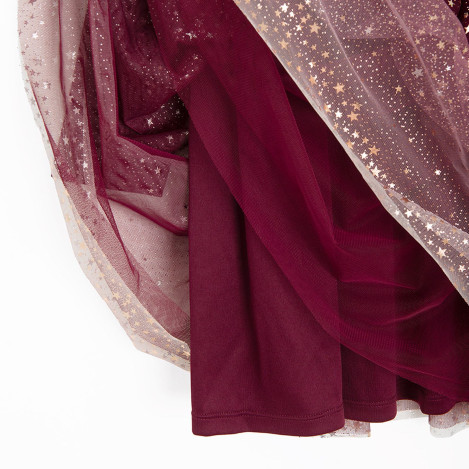 Рокля с дълъг ръкав, цвят: Червен