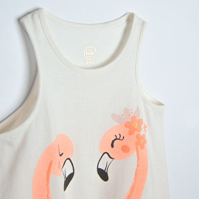 Блуза без ръкави, цвят: Кремав