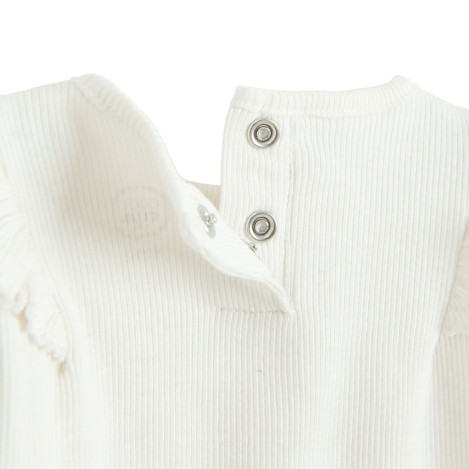 Боди с дълъг ръкав, цвят: Бял