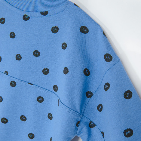 Блуза с дълъг ръкав, цвят: Син