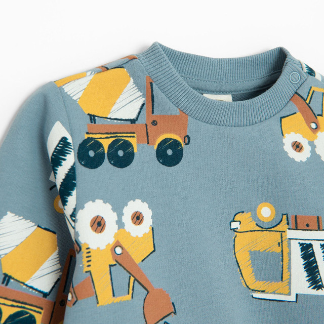 Блуза с дълъг ръкав, цвят: Син