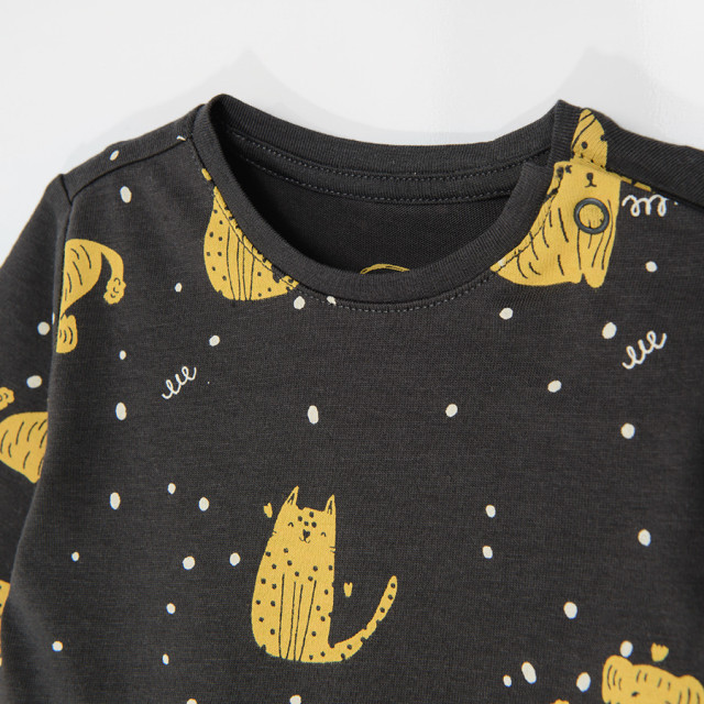 Рокля с дълъг ръкав, цвят: Графит