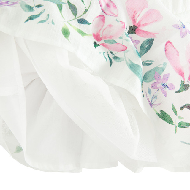 Рокля с къс ръкав, цвят: Кремав