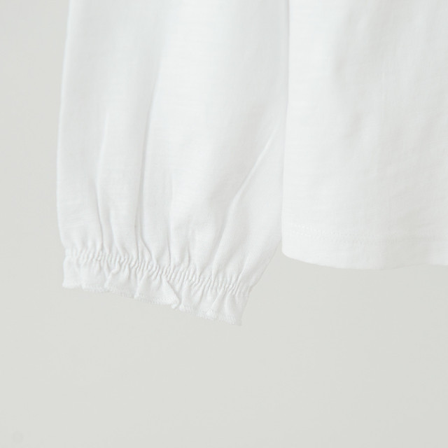 Блуза с дълъг ръкав, цвят: Бял