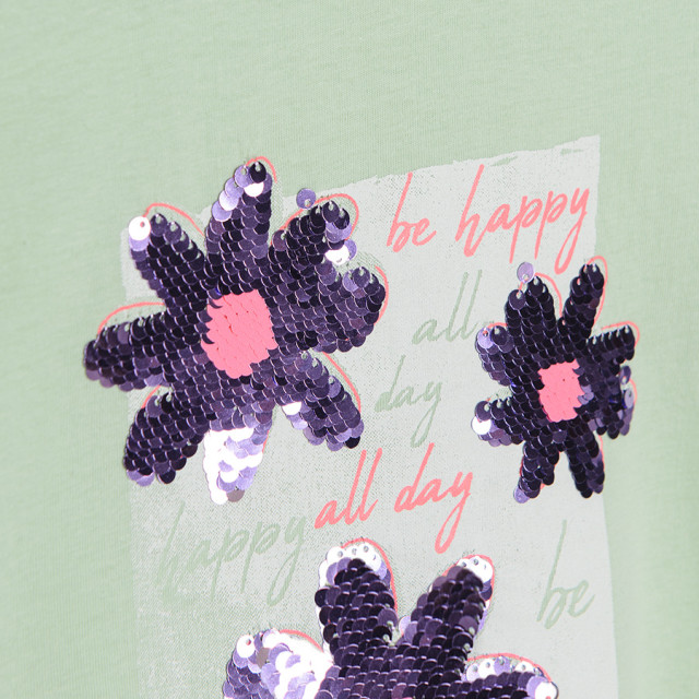 Тениска с къс ръкав, цвят: Светло зелен