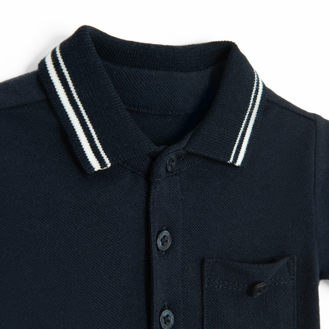 Боди с къс ръкав, цвят: Морско син