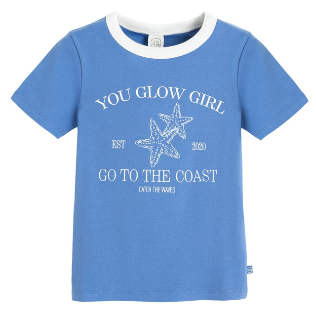 Тениска с къс ръкав, цвят: Син