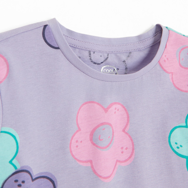 Тениска с къс ръкав, цвят: Виолетов