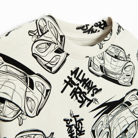 Блуза с дълъг ръкав, цвят: Бежов