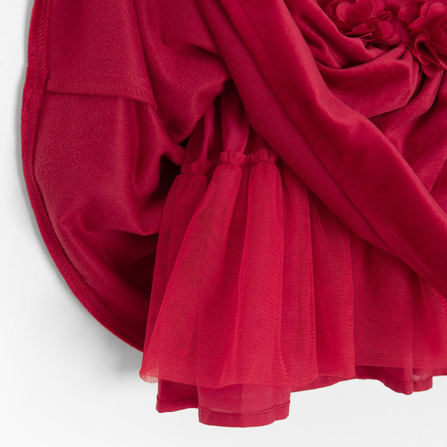 Рокля с дълъг ръкав, цвят: Червен