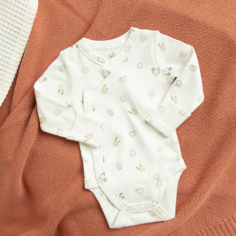 Боди с дълъг ръкав 2бр. MICKEY&FRIENDS, цвят: Бял